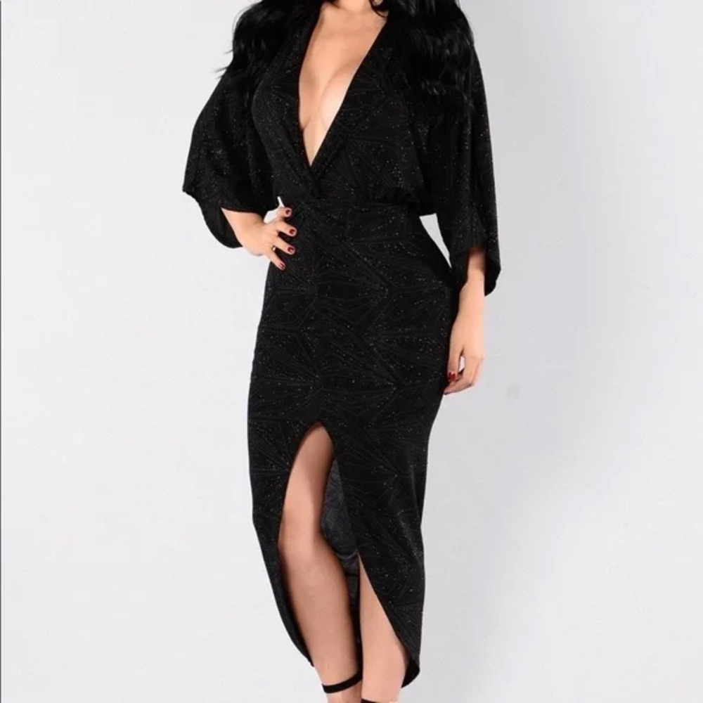 Elegant Black Midi Dress